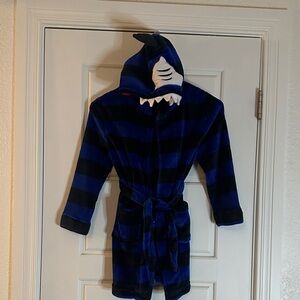 Kids Shark Hooded Pajamas - Blue and Black